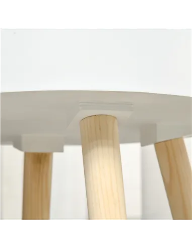 HOMCOM Modern Side Table with Hidden Storage Space, Round Night Stand with Removable Tray Wood Frame End Coffee Table for Living