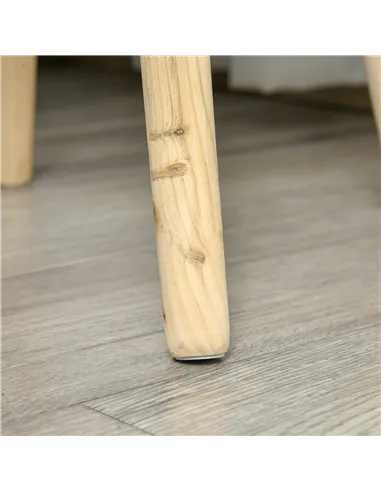 HOMCOM Modern Side Table with Hidden Storage Space, Round Night Stand with Removable Tray Wood Frame End Coffee Table for Living