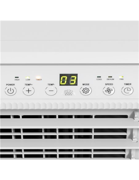 HOMCOM 9,000 BTU Mobile Air Conditioner for Room up to 28m², with Dehumidifier, 24H Timer, Wheels, Window Mount Kit