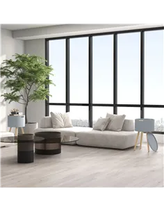 HOMCOM Modern Side Table with Hidden Storage Space, Round Night Stand with Removable Tray Wood Frame End Coffee Table for Living 2