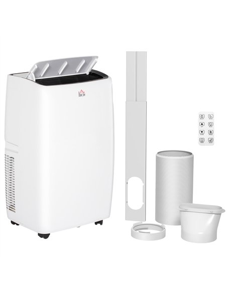 HOMCOM 14,000 BTU Mobile Air Conditioner, with LED Screen - White