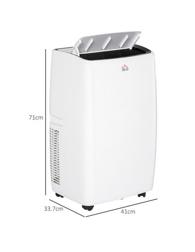 HOMCOM 14,000 BTU Mobile Air Conditioner, with LED Screen - White