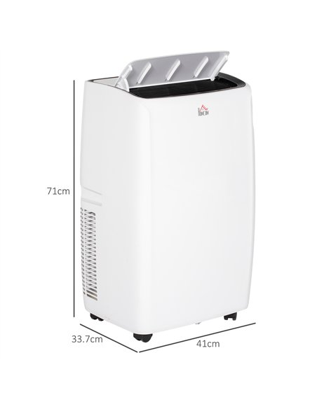 HOMCOM 14,000 BTU Mobile Air Conditioner, with LED Screen - White