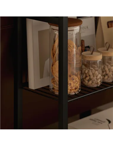 HOMCOM Three Shelf Industrial Side Table, Grey