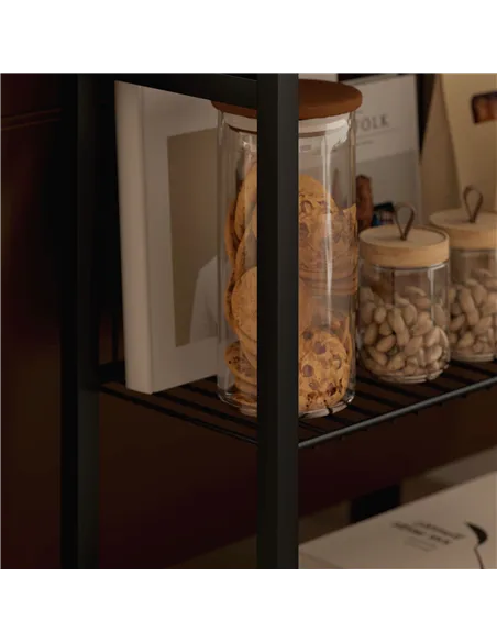 HOMCOM Three Shelf Industrial Side Table, Grey