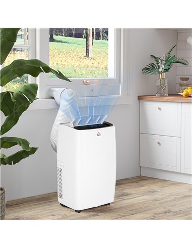 HOMCOM 12,000 BTU Mobile Air Conditioner, Grade A Rated - White
