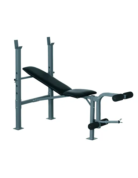 HOMCOM 4-Levels Adjustable Weight Bench Fitness Equipment with Barbell Rack-Black