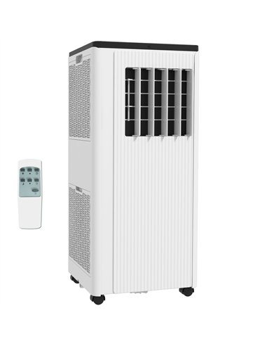 HOMCOM 7,000 BTU App-Controlled Mobile Air Conditioner, 15m² Radius - White