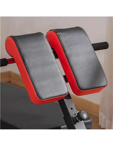 HOMCOM Multifunction Weight Bench with 2 Dumbbells, 7-Level Adjustable Hyper Extension Sit-up Bench