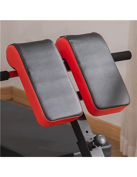 HOMCOM Multifunction Weight Bench with 2 Dumbbells, 7-Level Adjustable Hyper Extension Sit-up Bench