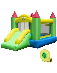 HOMCOM Nylon Inflatable Bouncy Castle Multi-Colour