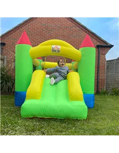HOMCOM Nylon Inflatable Bouncy Castle Multi-Colour 2