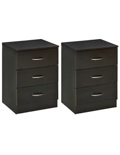 HOMCOM Bedside Cabinet with Drawer and Shelf, White Bedside Table for Bedroom, Living Room, Nightstand Side Table with Metal Rai