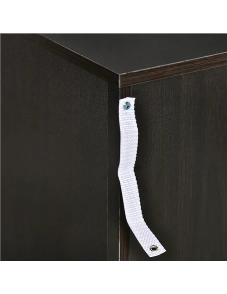 HOMCOM Bedside Cabinet with Drawer and Shelf, White Bedside Table for Bedroom, Living Room, Nightstand Side Table with Metal Rai