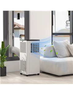 HOMCOM 9,000 BTU App-Controlled Mobile Air Conditioner, 20m² Radius - White 2