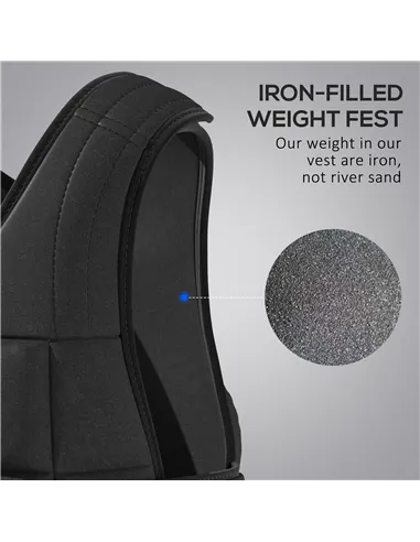 HOMCOM 15kg Weighted Vest, Adjustable Running Weight Vest with 38 Weight Bags for Men or Women Cardio Exercise, Black