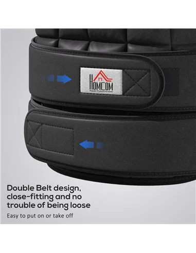 HOMCOM 15kg Weighted Vest, Adjustable Running Weight Vest with 38 Weight Bags for Men or Women Cardio Exercise, Black