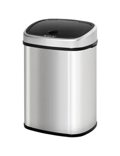 HOMCOM Stainless Steel Kitchen Sensor Dustbin Automatic Touchless Rubbish Garbage Waste Bin 58L Silver