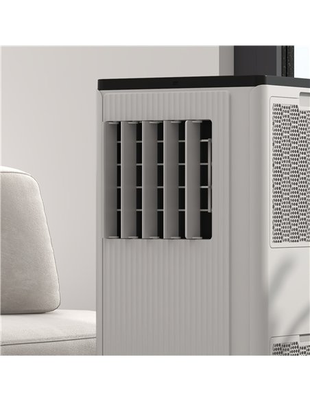 HOMCOM 9,000 BTU App-Controlled Mobile Air Conditioner, 20m² Radius - White