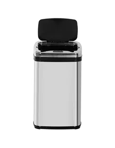 HOMCOM 30L Stainless Steel Motion Sensor Lid Bin - Silver Tone