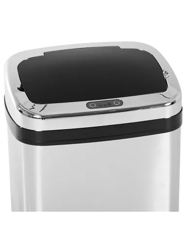 HOMCOM 30L Stainless Steel Motion Sensor Lid Bin - Silver Tone