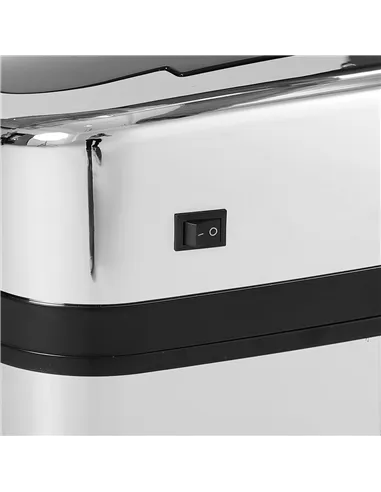 HOMCOM 30L Stainless Steel Motion Sensor Lid Bin - Silver Tone