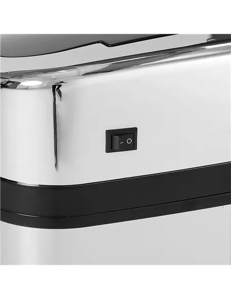 HOMCOM 30L Stainless Steel Motion Sensor Lid Bin - Silver Tone