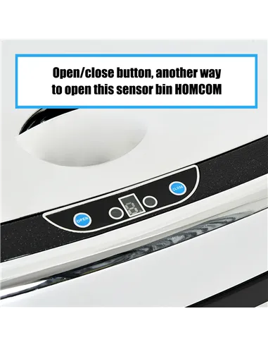 HOMCOM 68L Sensor Dustbin Stainless Steel Automatic Kitchen Waste Bin Silver
