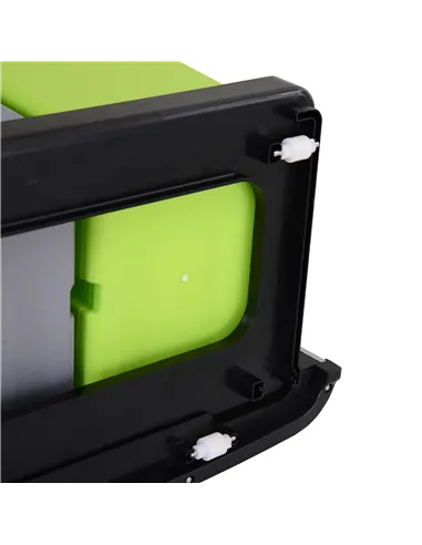 HOMCOM 72L Recycling Sensor Bin Stainless Steel 3 Compartments For Both Wet/Dry Waste w/Removable Lid  Kitchen Home