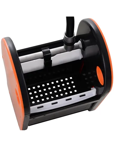 HOMCOM 25L Mop Bucket, with Wringer, Wheels and Handle - Orange