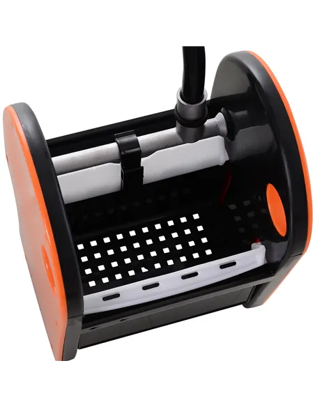 HOMCOM 25L Mop Bucket, with Wringer, Wheels and Handle - Orange