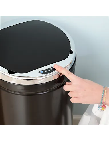 HOMCOM 50L Sensor Bin with Quiet Soft-Close Lid, Automatic Touchless Motion Sensor Rubbish Bin with Fingerprint Resistant, Stain