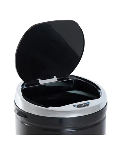 HOMCOM 50L Sensor Bin with Quiet Soft-Close Lid, Automatic Touchless Motion Sensor Rubbish Bin with Fingerprint Resistant, Stain