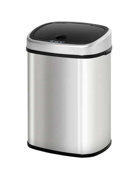 HOMCOM Stainless Steel Kitchen Sensor Dustbin Automatic Touchless Rubbish Garbage Waste Bin 48L Silver