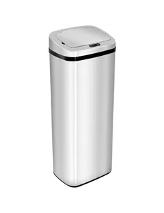 HOMCOM 50L Infrared Touchless Automatic Motion Sensor Dustbin Stainless Steel Trash Can Home Office