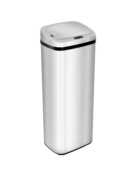 HOMCOM 50L Infrared Touchless Automatic Motion Sensor Dustbin Stainless Steel Trash Can Home Office
