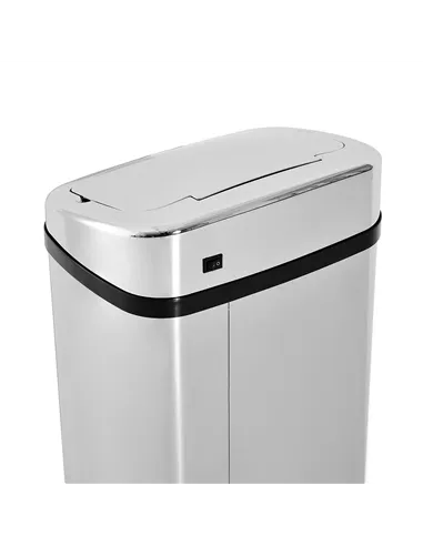 HOMCOM 50L Infrared Touchless Automatic Motion Sensor Dustbin Stainless Steel Trash Can Home Office