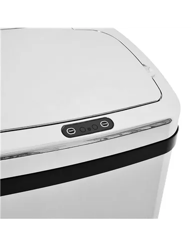 HOMCOM 50L Infrared Touchless Automatic Motion Sensor Dustbin Stainless Steel Trash Can Home Office