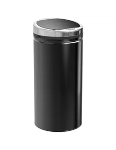 HOMCOM 42L Sensor Bin for Kitchen Waste Automatic Dustbin Motion Detection Dustbin  Stainless Steel Rubbish Can with Bucket, Bla