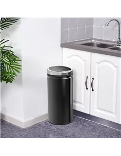 HOMCOM 42L Sensor Bin for Kitchen Waste Automatic Dustbin Motion Detection Dustbin  Stainless Steel Rubbish Can with Bucket, Bla 2