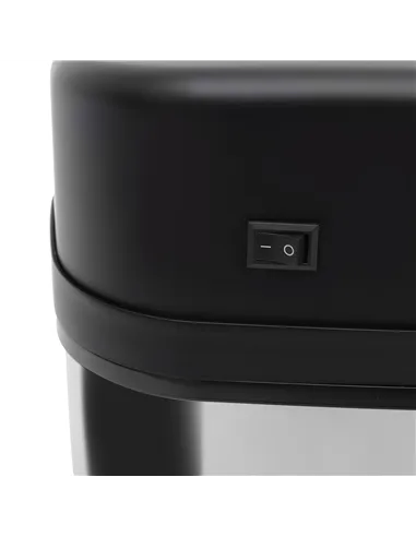 HOMCOM 20L LUXURY Automatic Sensor Dustbin Kitchen Waste Bin Rubbish Trashcan Auto Dustbin Stainless Steel with Bucket 33*25*42.