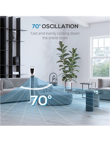 HOMCOM 31" Oscillating Tower Fan with Remote Control, 7.5H Timer, 3 Speed 3 Modes, Electric Floor Standing Cooling Fan for Home 