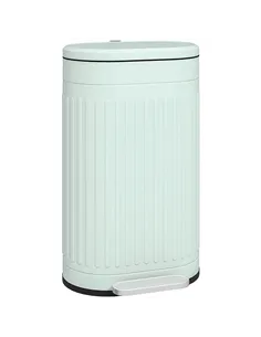 HOMCOM 30L Metal Kitchen Bin, with Soft-Close Lid - Light Green