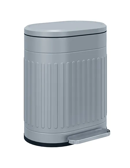 HOMCOM 20L Metal Kitchen Bin, with Soft-Close Lid - Grey