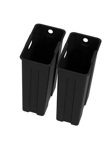 HOMCOM 40L Dual Compartment Stainless Steel Bin, with Deodoriser Holders - Silver Tone