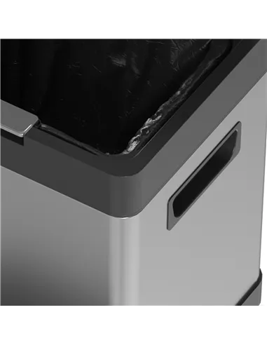 HOMCOM 34L Double Compartment Kitchen Bin, with Soft-Close Lid