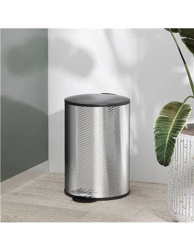 HOMCOM 20L Stainless Steel Compact Home Bin