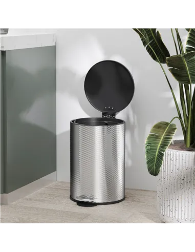 HOMCOM 20L Stainless Steel Compact Home Bin