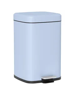 HOMCOM 20L Modern Boxy Metal Home Kitchen Bin - Light Blue