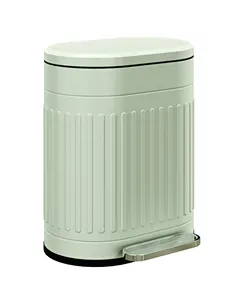 HOMCOM 20L Metal Kitchen Bin, with Soft-Close Lid - Light Green